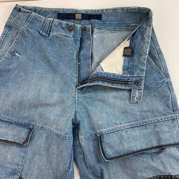 Marithe Francois Girbaud Jeans Vintage Y2K Oversized Cargo Denim Size 36 - Picture 8 of 14